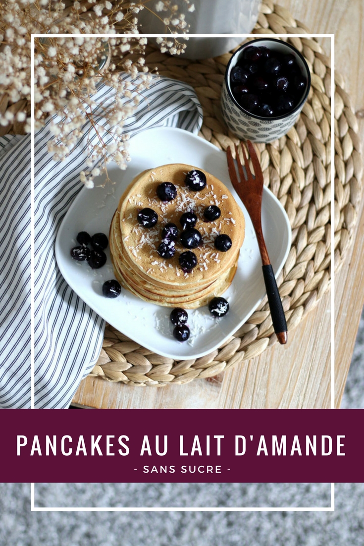 pancakes au lait d'amande sans sucre lepetitmondedelodie