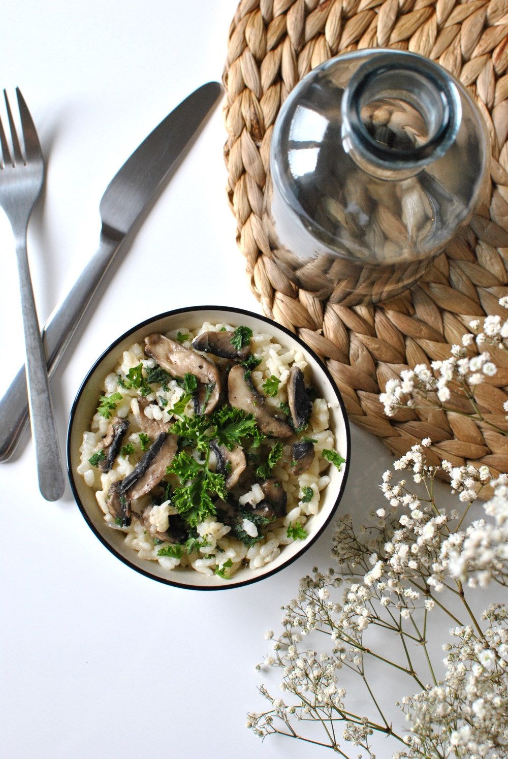 risotto aux champignons et persil le petit monde d'elodie food recettes