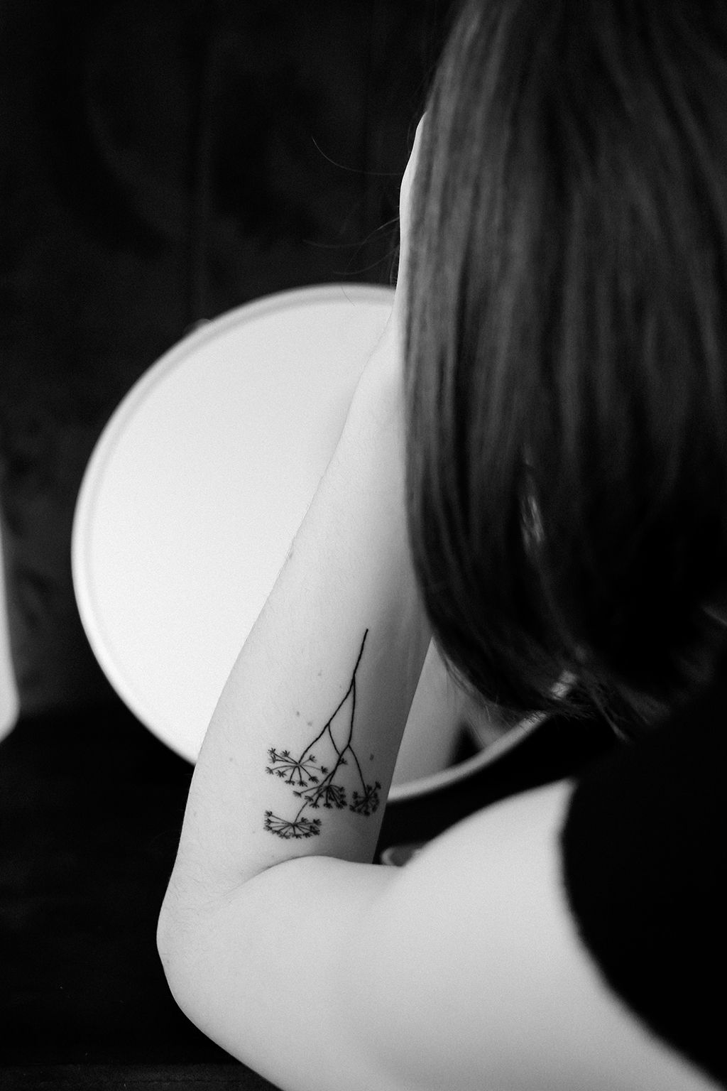 mon premier tatouage en noir et blanc