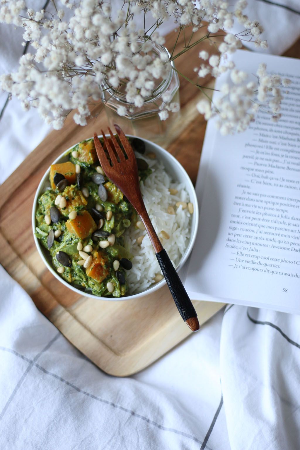curry potiron epinards lait de coco