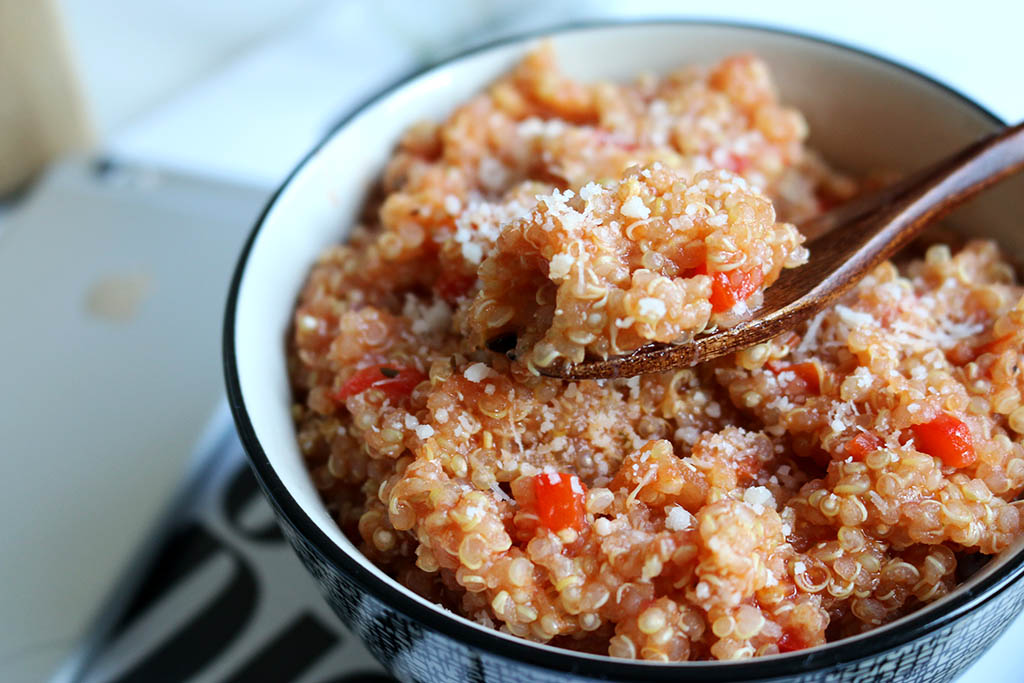 quisotto à la provençale, un risotto au quinoa, recette par le petit monde d'elodie